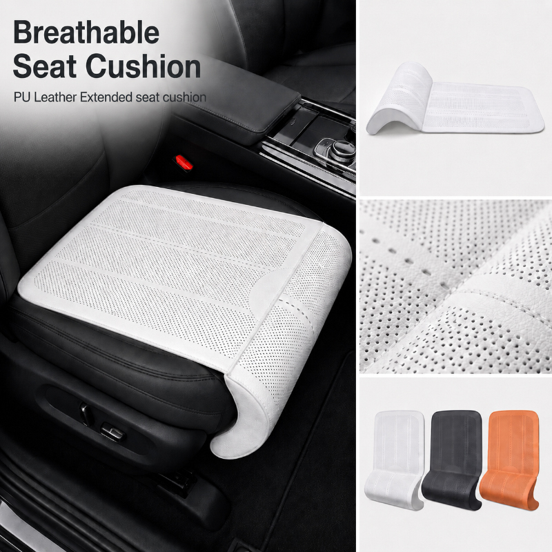 Leather Car Seat Cover - Uniwersalna poduszka na siedzenie samochodowe, oddychająca,
