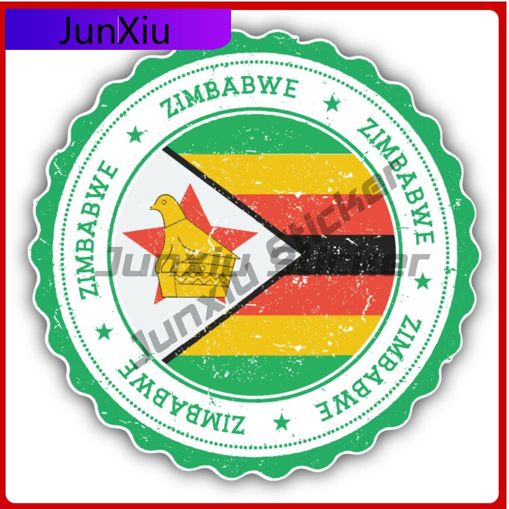 Car Accessories Zimbabwe - Naklejka na samochód z flagą Zimbabwe