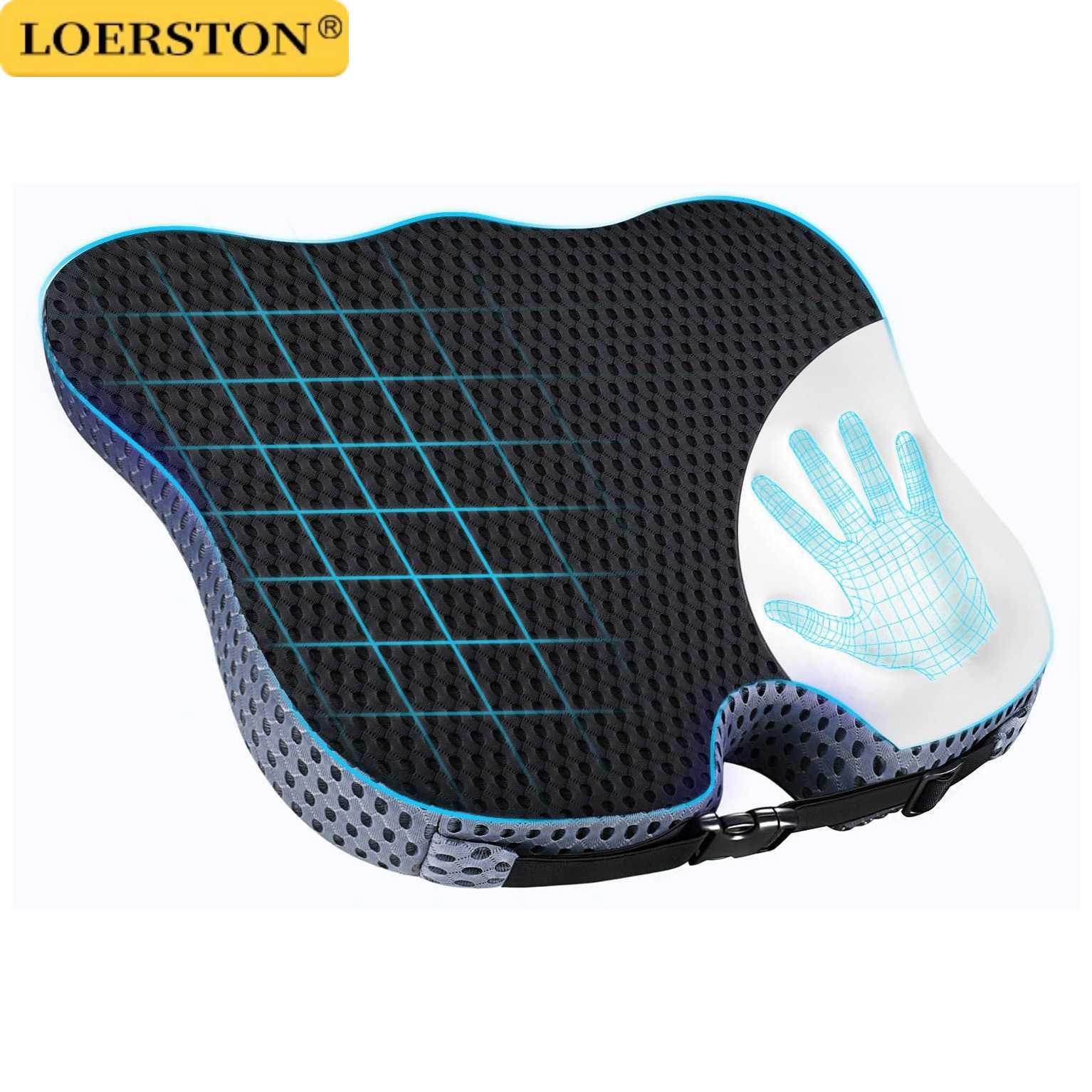Car Seat Cushion Memory Foam - Poduszka ortopedyczna z pianki memory, antypoślizgowa,