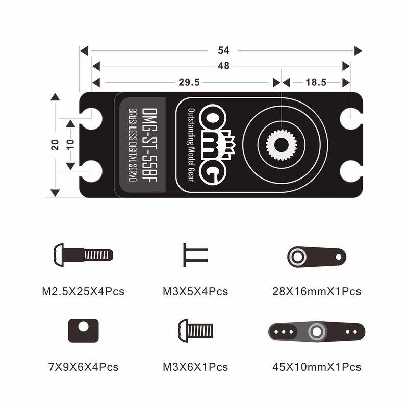 Serwo Omg 50kg Omg-St-55bf Bez – Car Accessories Omg recenzja i cena